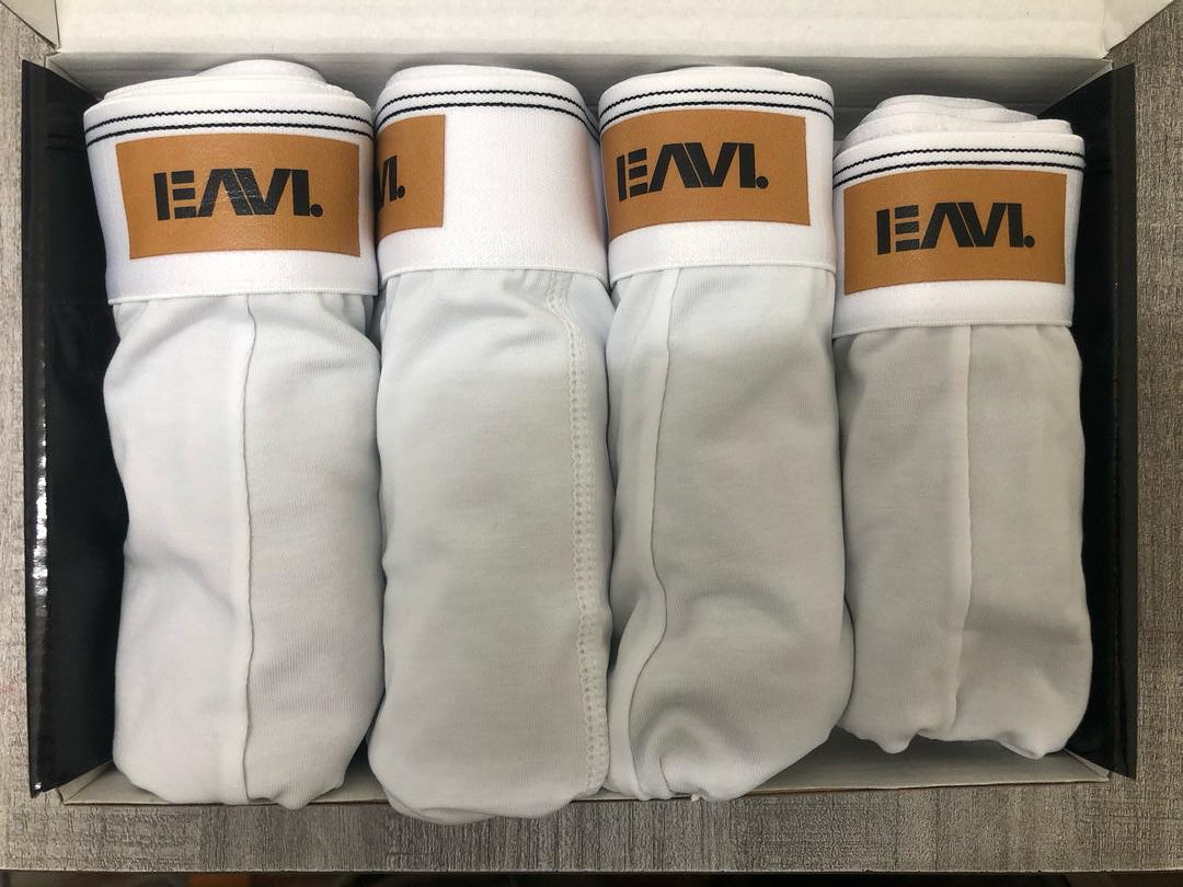 Pack de 4 Boxers Blancs en Coton – Confort et Douceur