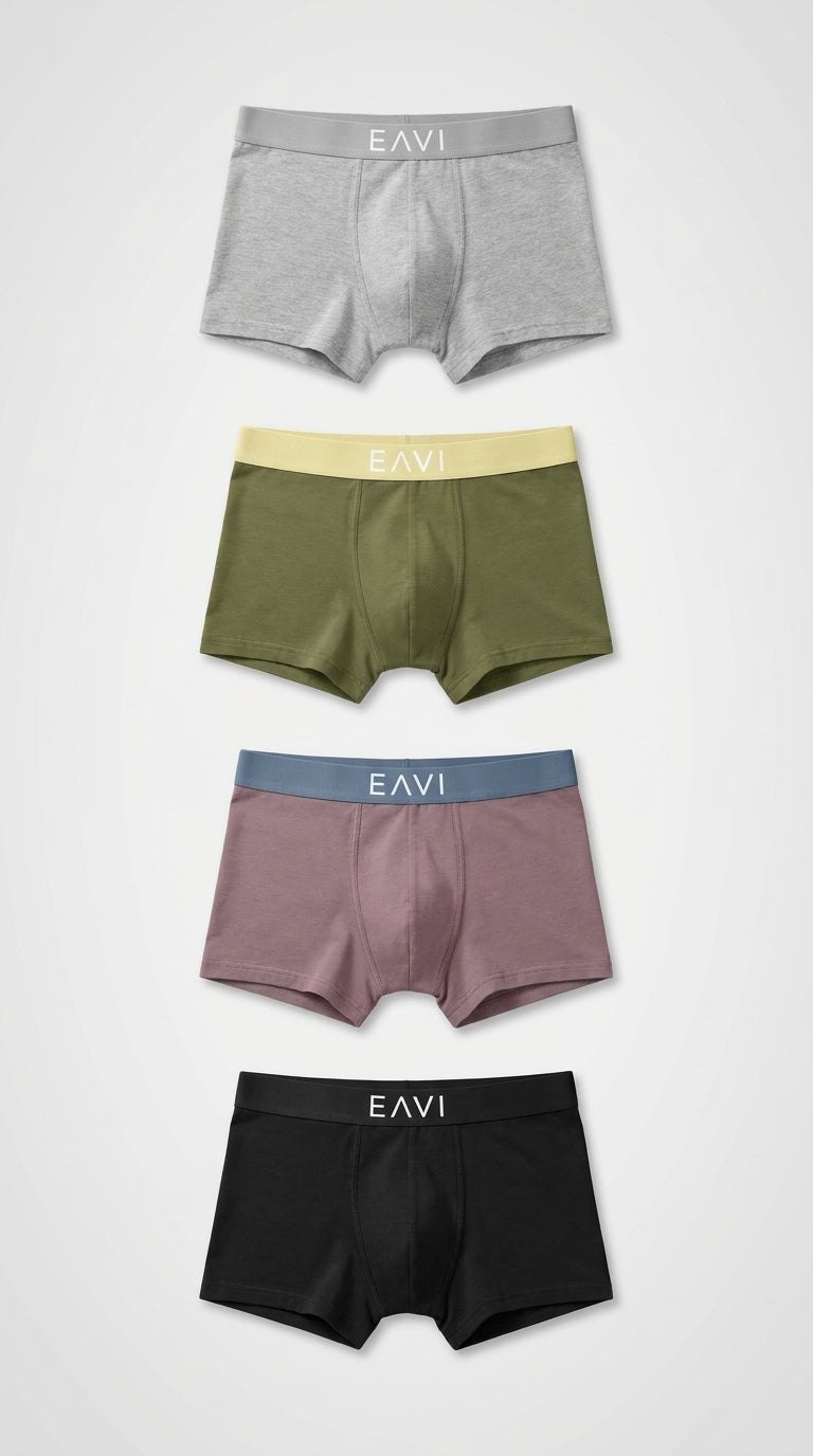 Pack de 4 Boxers en Coton – Confort et Douceur