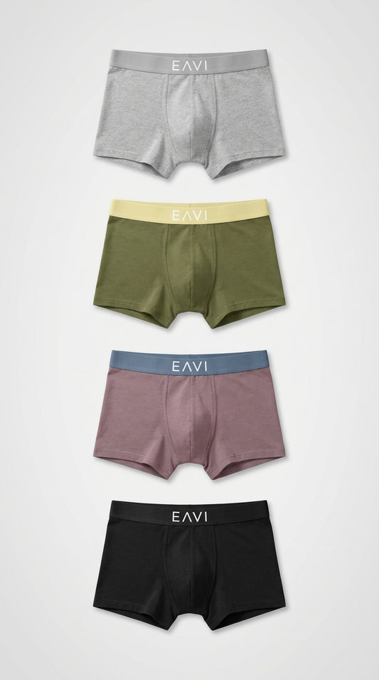 Pack de 4 Boxers en Coton – Confort et Douceur